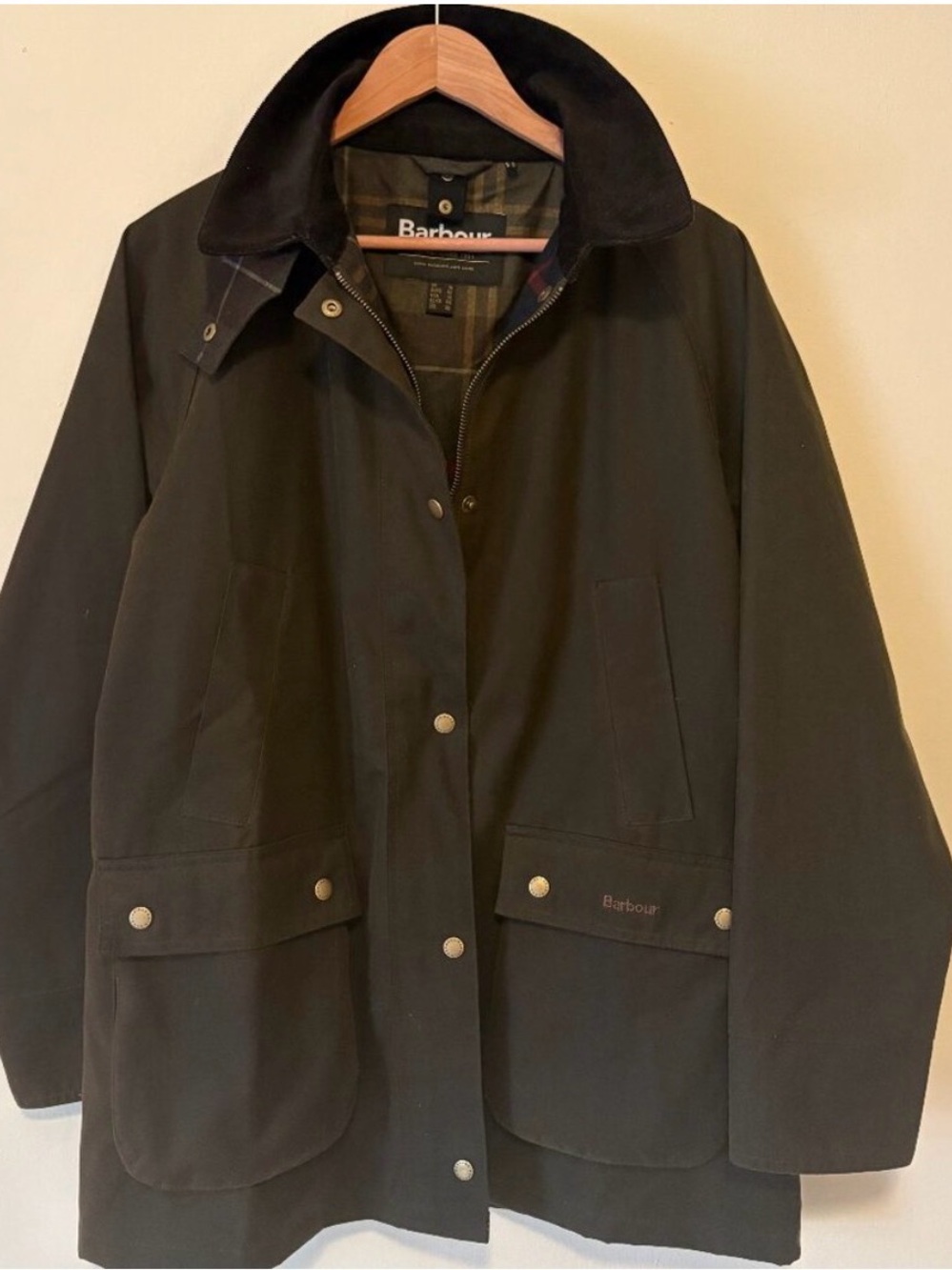 Barbour Acorn Dark Olive Waxed Jacket